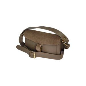 Charlie Leather "Zilvia" Small Olive Green Suede Textured Leather Bag - NWT